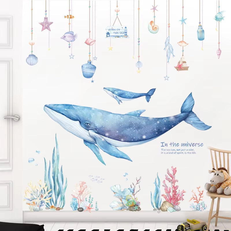Dreamland Whale Wall Stickers – Waterproof Nursery Décor