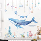 Dreamland Whale Wall Stickers – Waterproof Nursery Décor