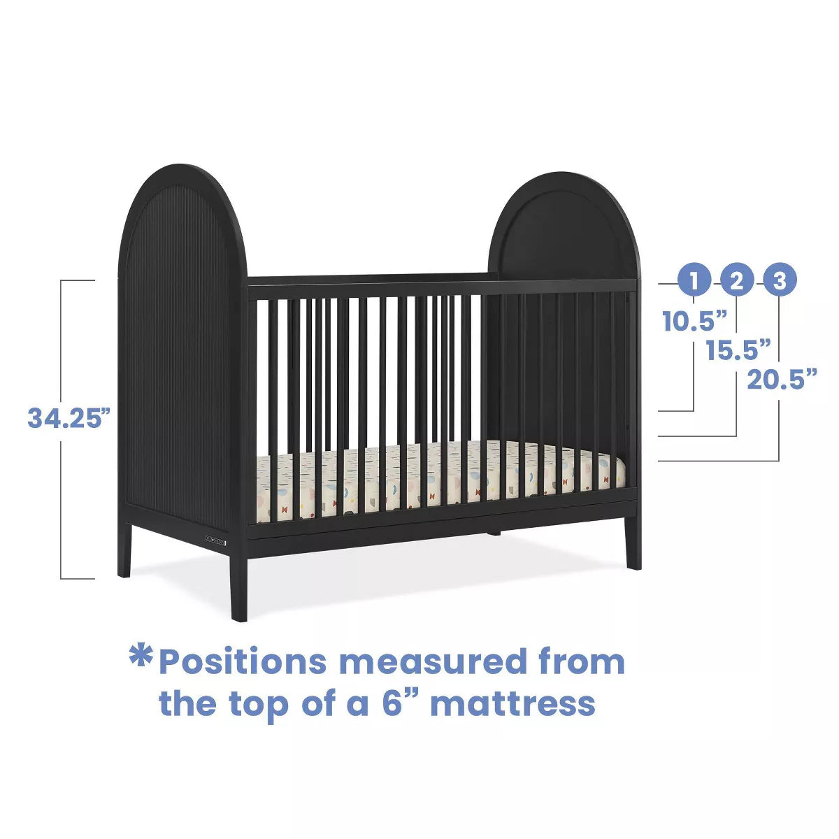Delta Children Eloise 4-in-1 Convertible Crib – GREENGUARD Gold Certified