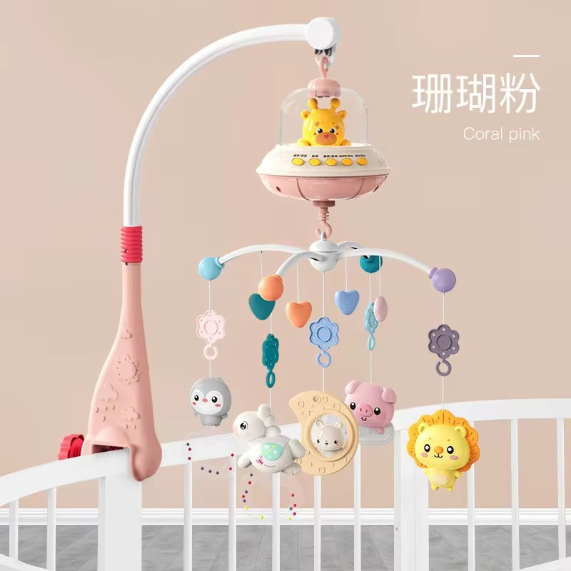 Musical Crib Mobile – Lights, Projection & Remote Control for Soothing Sleep