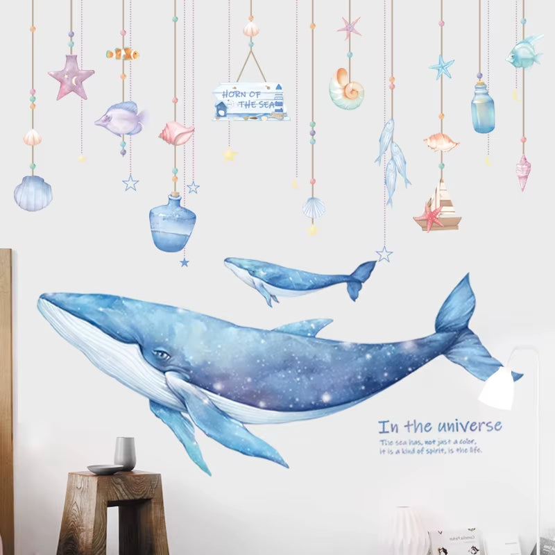 Dreamland Whale Wall Stickers – Waterproof Nursery Décor