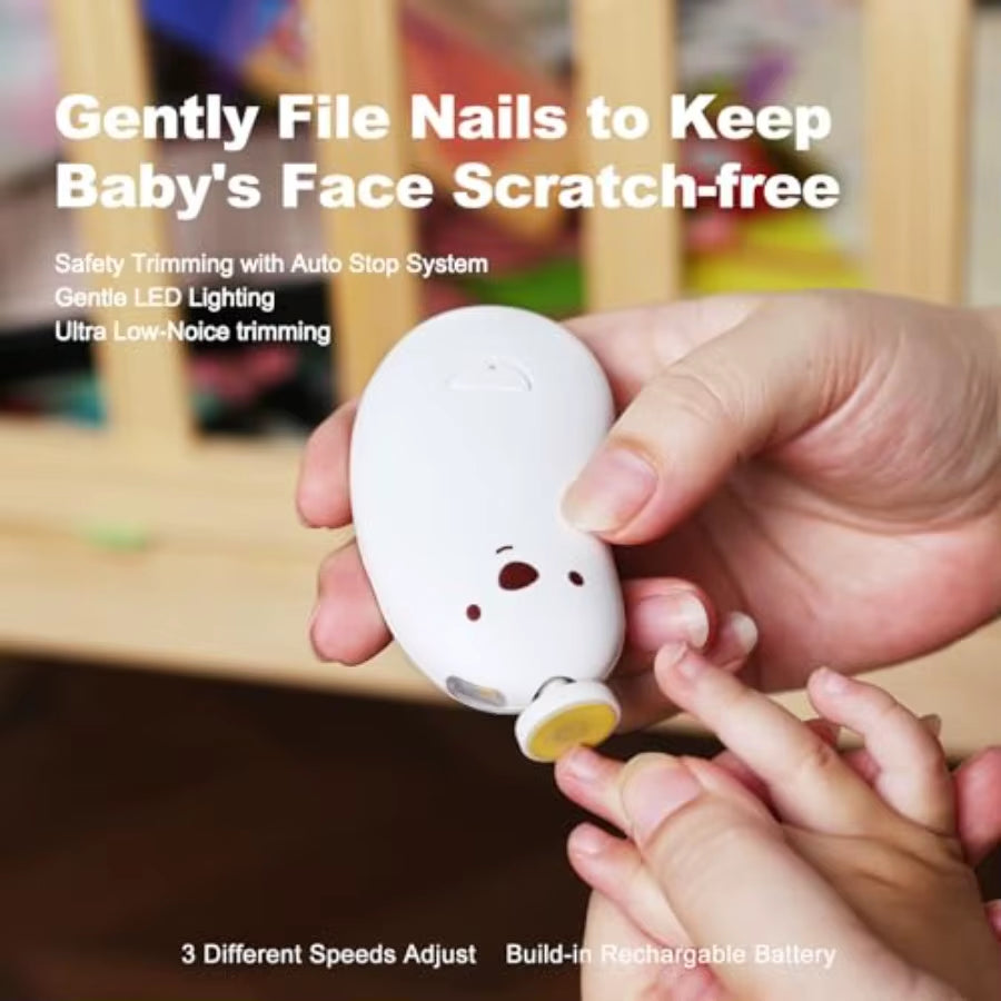 Rechargeable Electric Baby Nail File – Safe, Gentle, Stress-Free Trimming