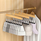 Portable 10-Clip Hanger – Space-Saving Organizer for Hats, Socks & More