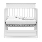 Petal Mini 4-in-1 Convertible Crib – White with Bonus Mattress