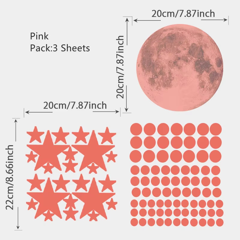 Glow-in-the-Dark Stars & Earth Wall Stickers
