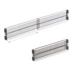 Drawer Divider Adjustable Length from 28 to 53.5 Cm, Kitchen Storage, Organiser, Plastic, Clear,