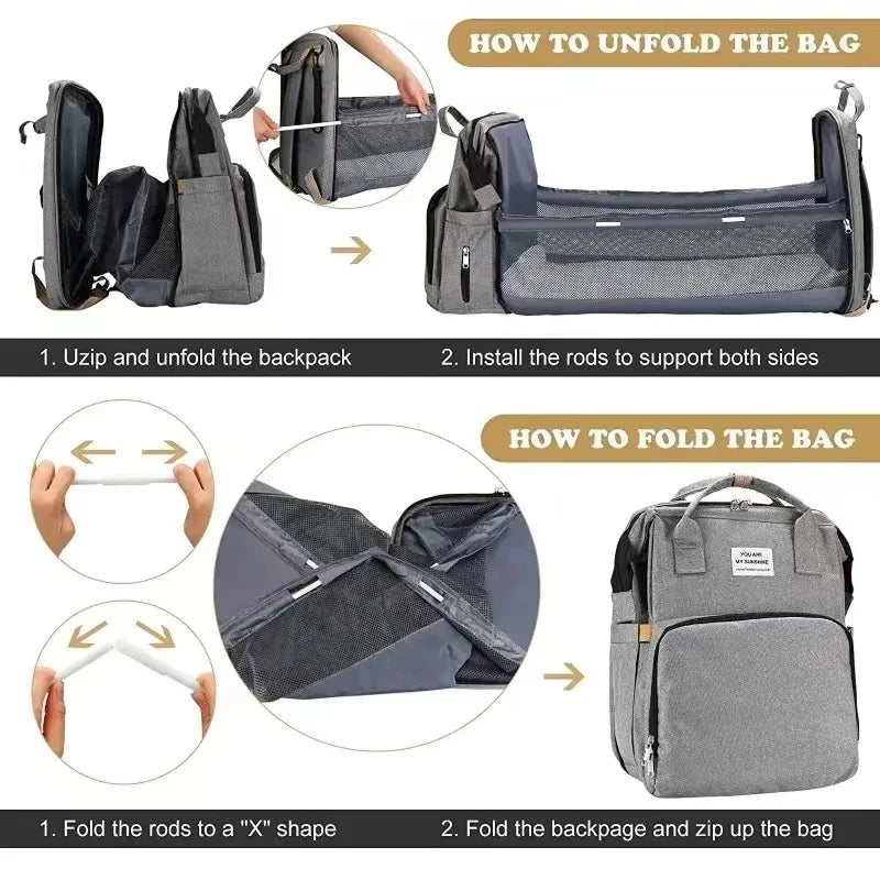 Mommy-Go Portable Crib Backpack