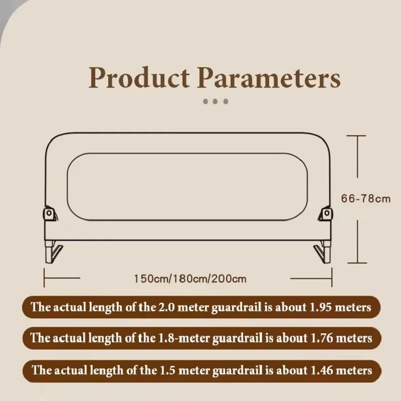 Baby Bed Rail Guard – Anti-Fall Safety Barrier, Adjustable & Portable