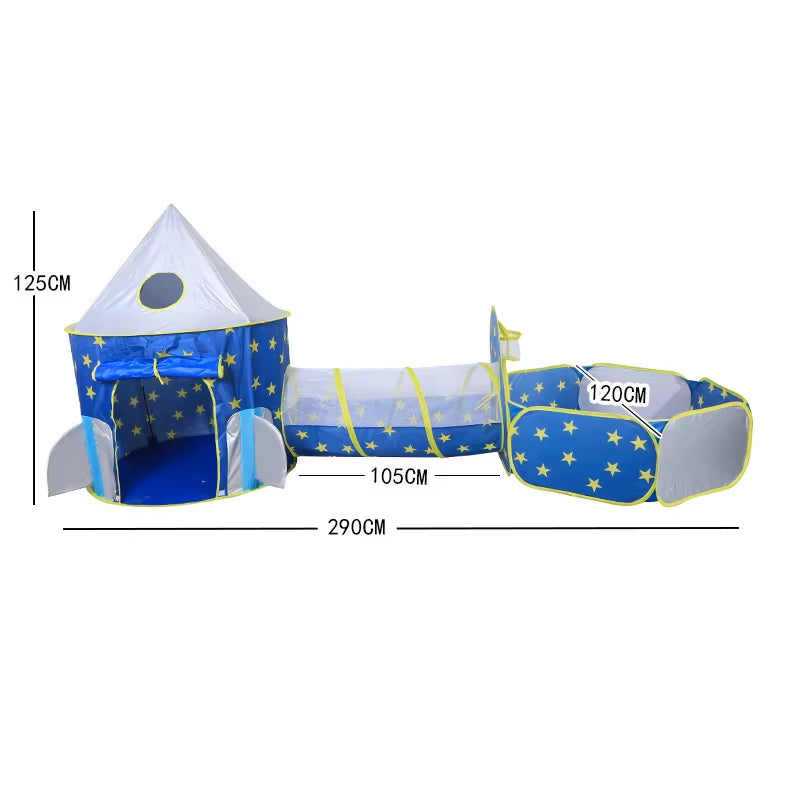 3 Pcs/Set Children'S Tent Tipi Ball Pool for Kids Portable Baby Wigwam Playhouse with Crawling Tunnel Baby Ocean Ball Pit Teepee