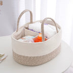 Multi-Use Diaper Bag & Organizer – Portable Cotton Rope Storage for Mom & Baby