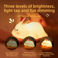 LED Silicone Rabbit Night Light – Touch, USB Rechargeable, Kids & Animal Lovers