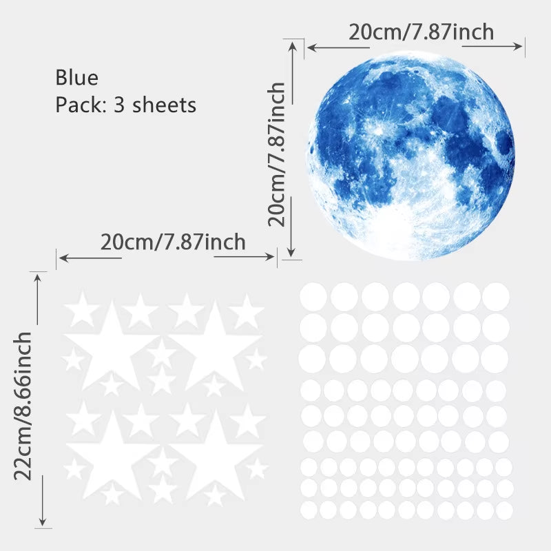 Glow-in-the-Dark Stars & Earth Wall Stickers