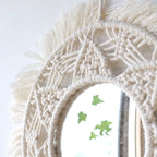Boho Macrame Round Wall Mirror