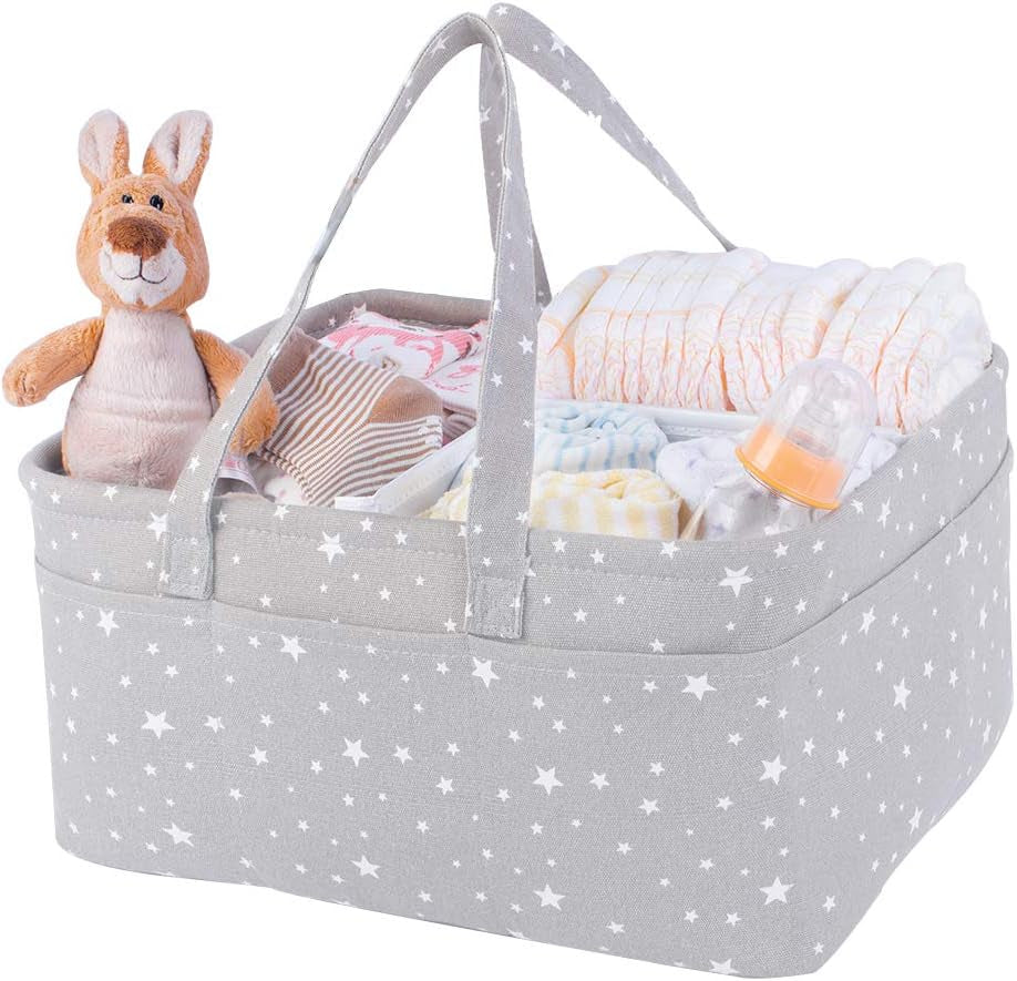 Portable Baby Diaper Caddy – Large Nursery Organizer for Changing Table & Car