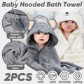 2-Pack Hooded Baby Towels – Soft, Cozy & Grow-With-Me Size (32x32”)
