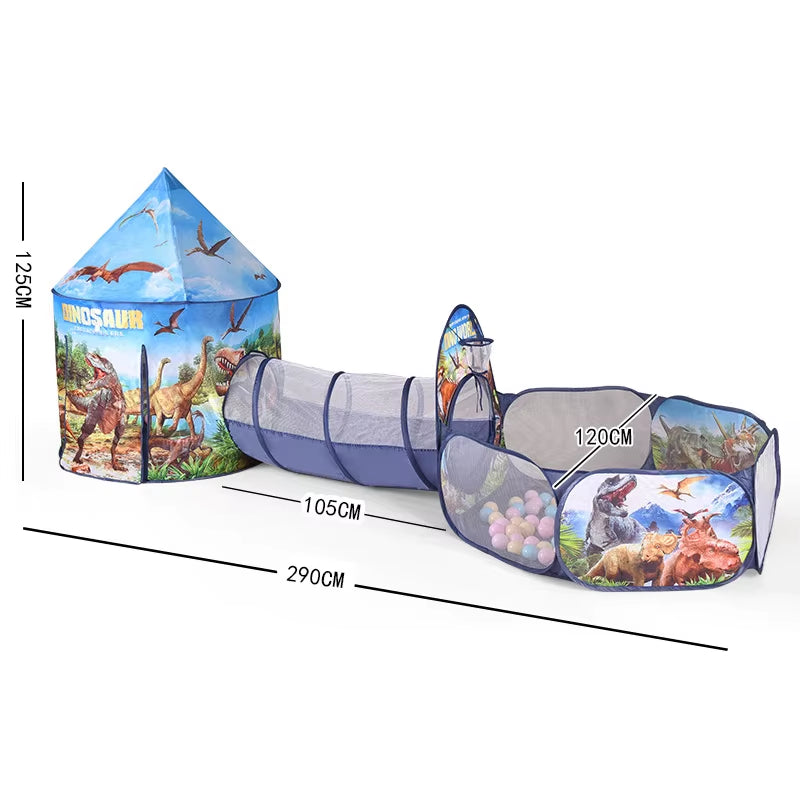 3 Pcs/Set Children'S Tent Tipi Ball Pool for Kids Portable Baby Wigwam Playhouse with Crawling Tunnel Baby Ocean Ball Pit Teepee