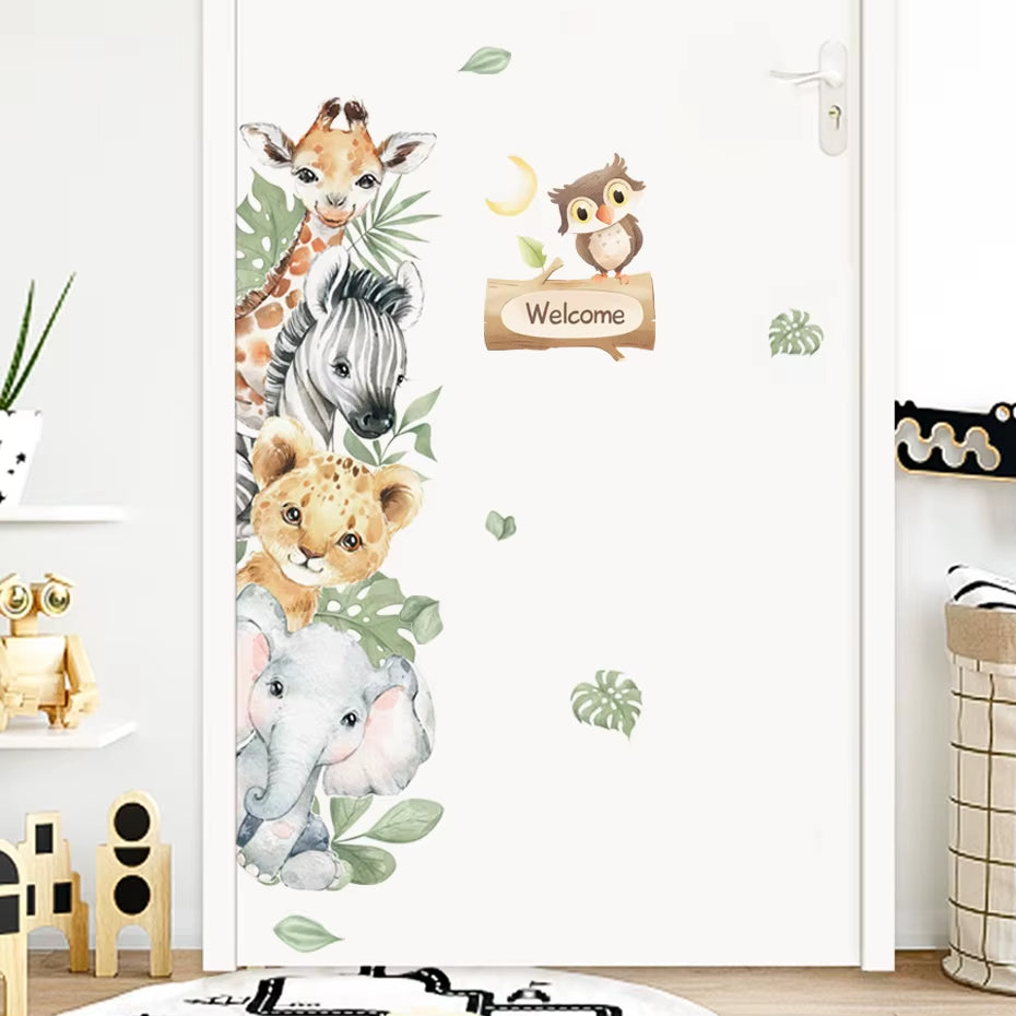 Cute Jungle Animal Wall Stickers