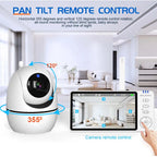 5” Video Baby Monitor – PTZ Camera, Zoom, Night Vision, Temp Sensor & Lullabies