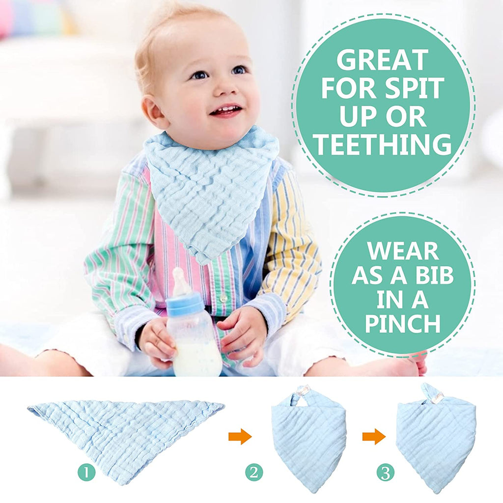10-Pack Muslin Baby Washcloths – Ultra-Soft for Sensitive Skin