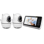 5” Baby Monitor – 2 Cameras, 1000ft Range, Night Vision, 2-Way Audio & Temp Sensor