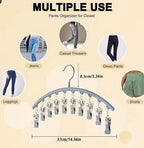 Portable 10-Clip Hanger – Space-Saving Organizer for Hats, Socks & More