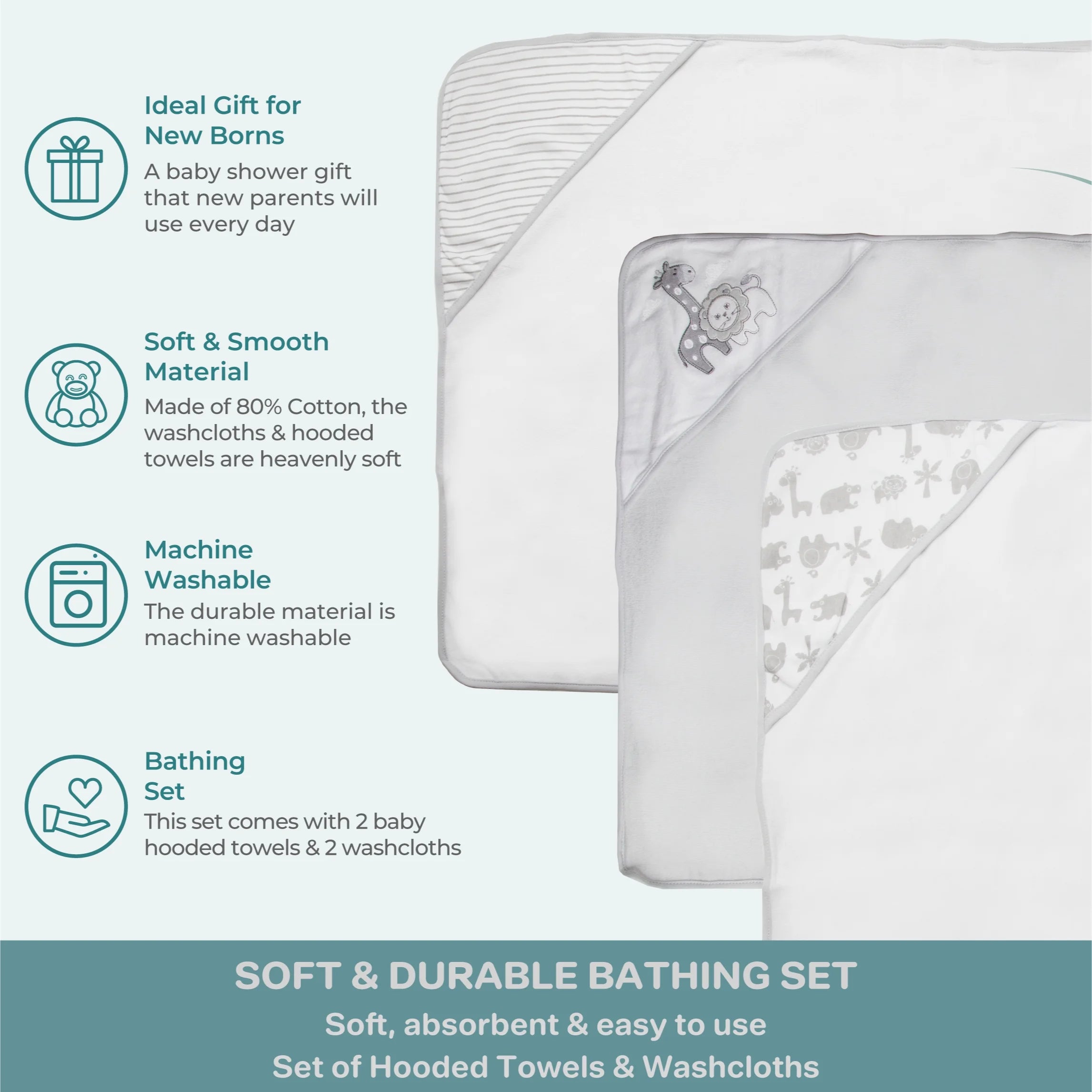 3-Pack Hooded Baby Towels – Soft, Cozy & Everyday Ready