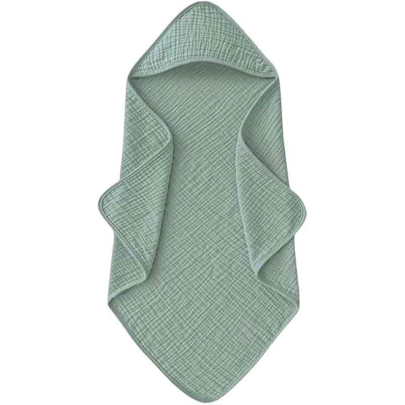 Muslin Hooded Baby Towel – Ultra-Soft, Lightweight & Absorbent (30x30”)