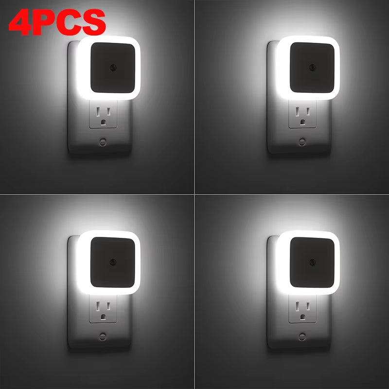 1–8 Pack Plug-In Night Lights – Soft White for Nursery, Kids & Pet Spaces