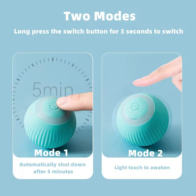 Smart Auto-Rolling Cat Toy Ball – Interactive, Self-Moving Fun for Indoor Cats & Kittens