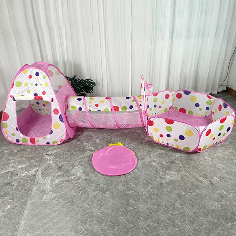 3 Pcs/Set Children'S Tent Tipi Ball Pool for Kids Portable Baby Wigwam Playhouse with Crawling Tunnel Baby Ocean Ball Pit Teepee