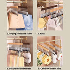 Portable 10-Clip Hanger – Space-Saving Organizer for Hats, Socks & More