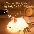 LED Silicone Rabbit Night Light – Touch, USB Rechargeable, Kids & Animal Lovers