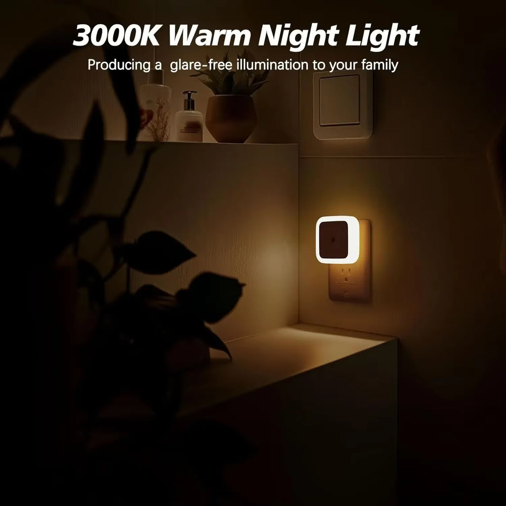 1–8 Pack Plug-In Night Lights – Soft White for Nursery, Kids & Pet Spaces
