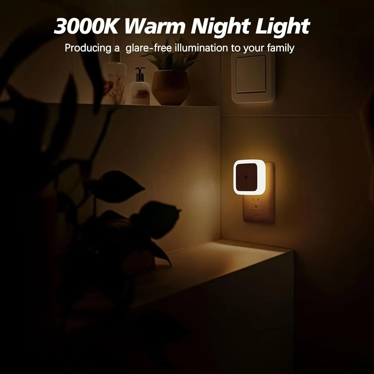 1–8 Pack Plug-In Night Lights – Soft White for Nursery, Kids & Pet Spaces
