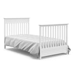 Petal Mini 4-in-1 Convertible Crib – White with Bonus Mattress