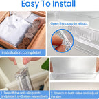 Drawer Dividers 4/6/8/12 Pack, Plastic Drawer Dividers for Baby Clothes, Kitchen Cutlery and Office Storage, Easy to Install