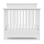 Petal Mini 4-in-1 Convertible Crib – White with Bonus Mattress