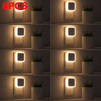 1–8 Pack Plug-In Night Lights – Soft White for Nursery, Kids & Pet Spaces
