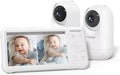 5” Baby Monitor – 2 Cameras, 1080P Split Screen, Audio, No WiFi, 5000mAh Battery