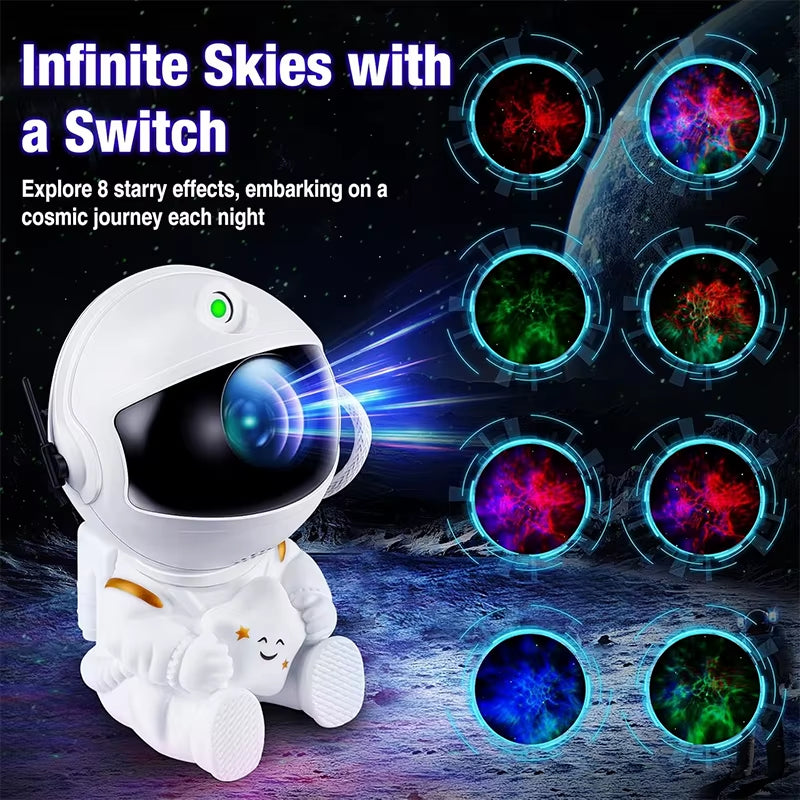 Astronaut Galaxy Projector Night Light – Starry Sky Lamp