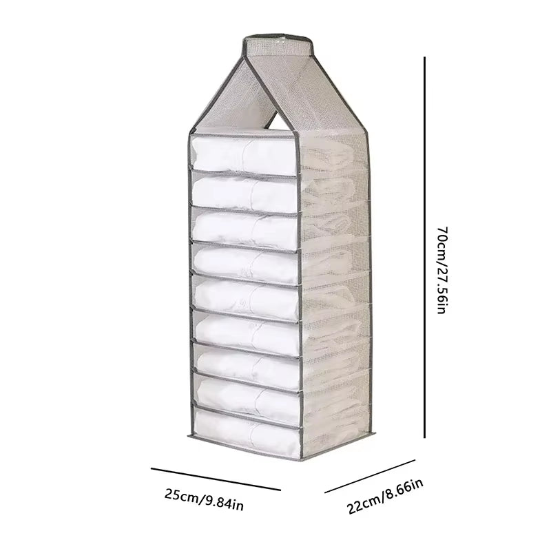 Hanging Closet Organizer – Multi-Layer Storage for Underwear, Pants & Clothes