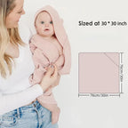Muslin Hooded Baby Towel – Ultra-Soft, Lightweight & Absorbent (30x30”)