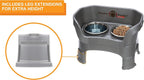 Pet Neater Deluxe Mess-Free Elevated Dog Feeder – Adjustable 10” & 12.5” Stand with Stainless Steel Bowls for Medium Dogs