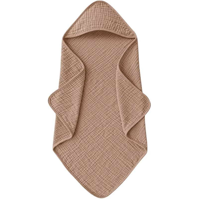 Muslin Hooded Baby Towel – Ultra-Soft, Lightweight & Absorbent (30x30”)