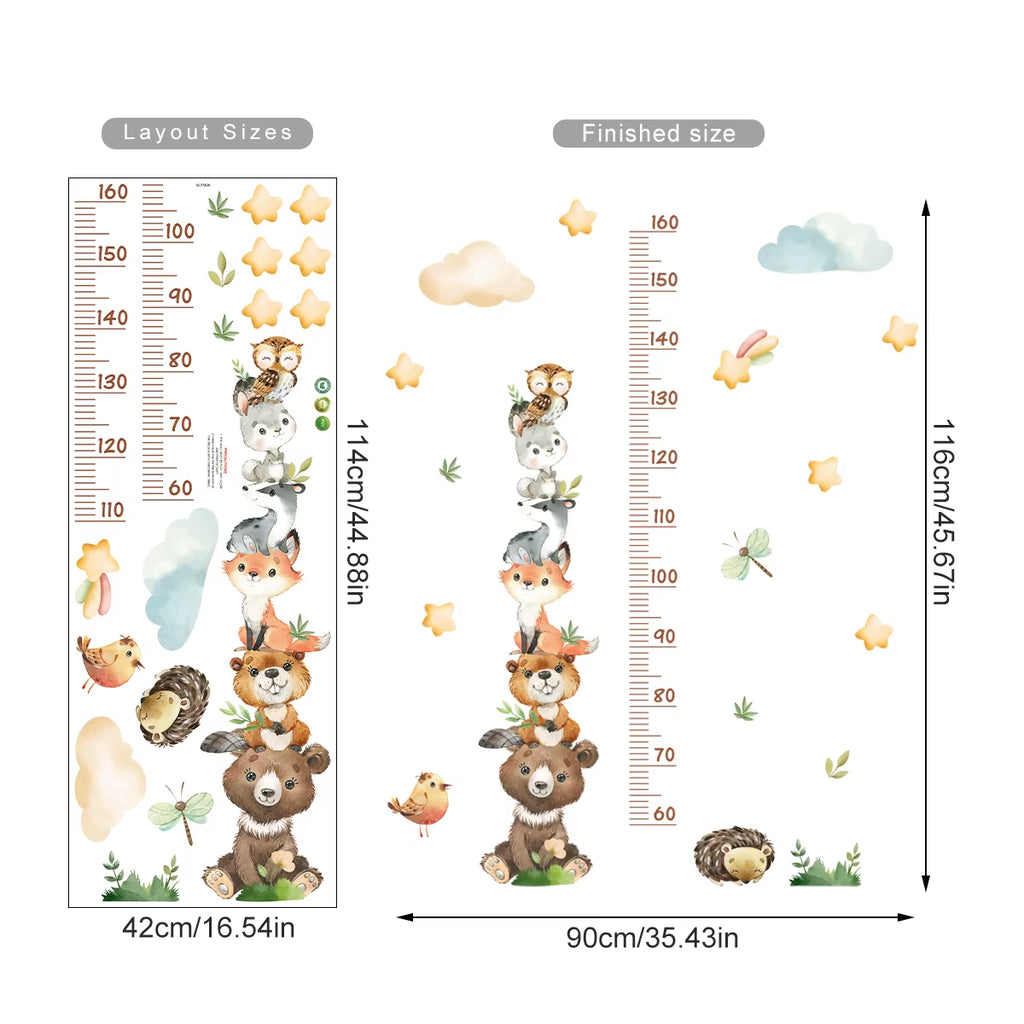 Cute Jungle Animal Wall Stickers