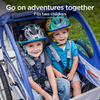 Trailblazer Double Bike Trailer – Seats 2 Kids, 80 lbs Max, Air Tires & Sun Canopy